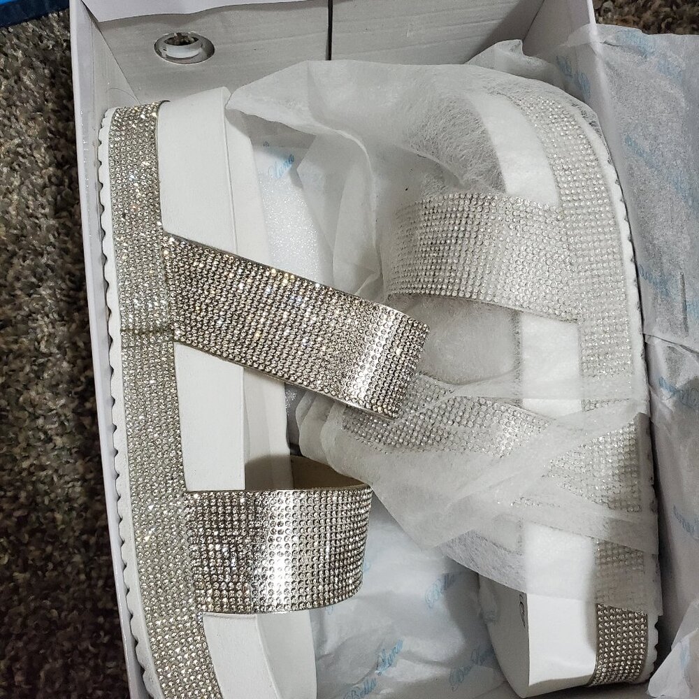 Sparkle slide sandal